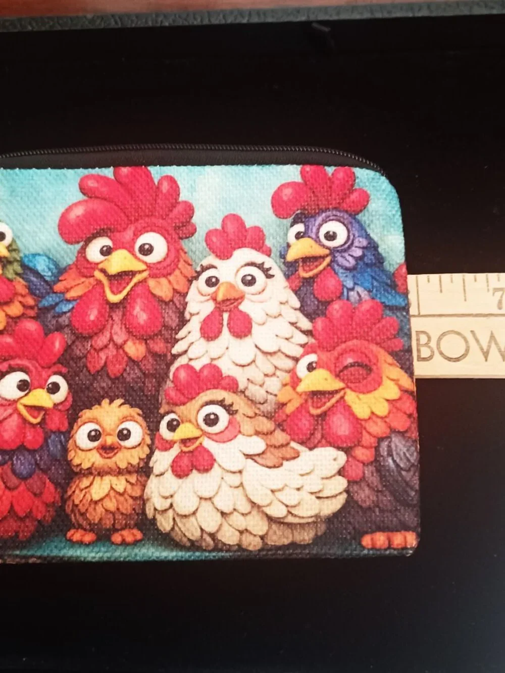 Zippered Change Purse (Silly Chickens!!)